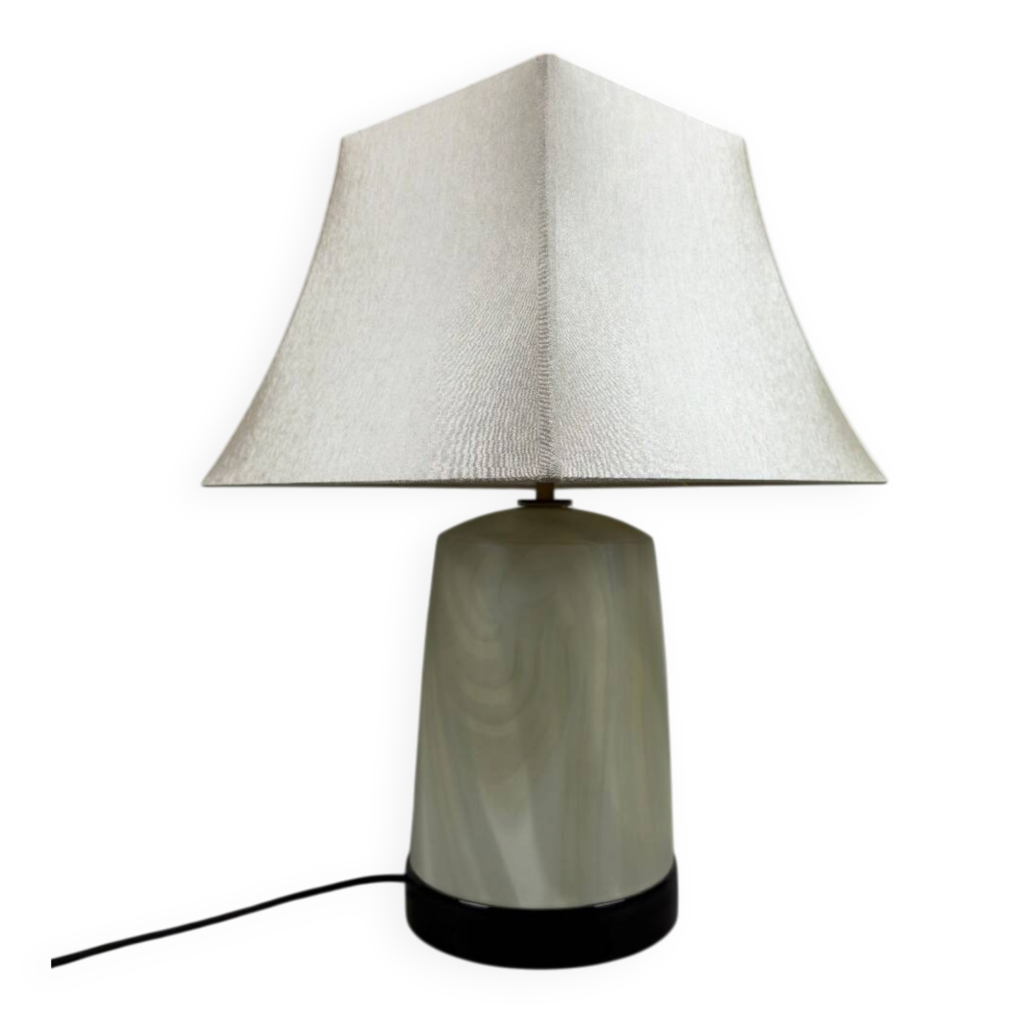 Murano glass table lamp Visa G Luce opaline modernist design from the 90s.