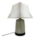 Murano glass table lamp Visa G Luce opaline modernist design from the 90s.