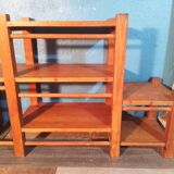 Etagère sur pied "pin" 1970s