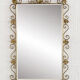 Rectangular mirror 50s - 60s on brass frame