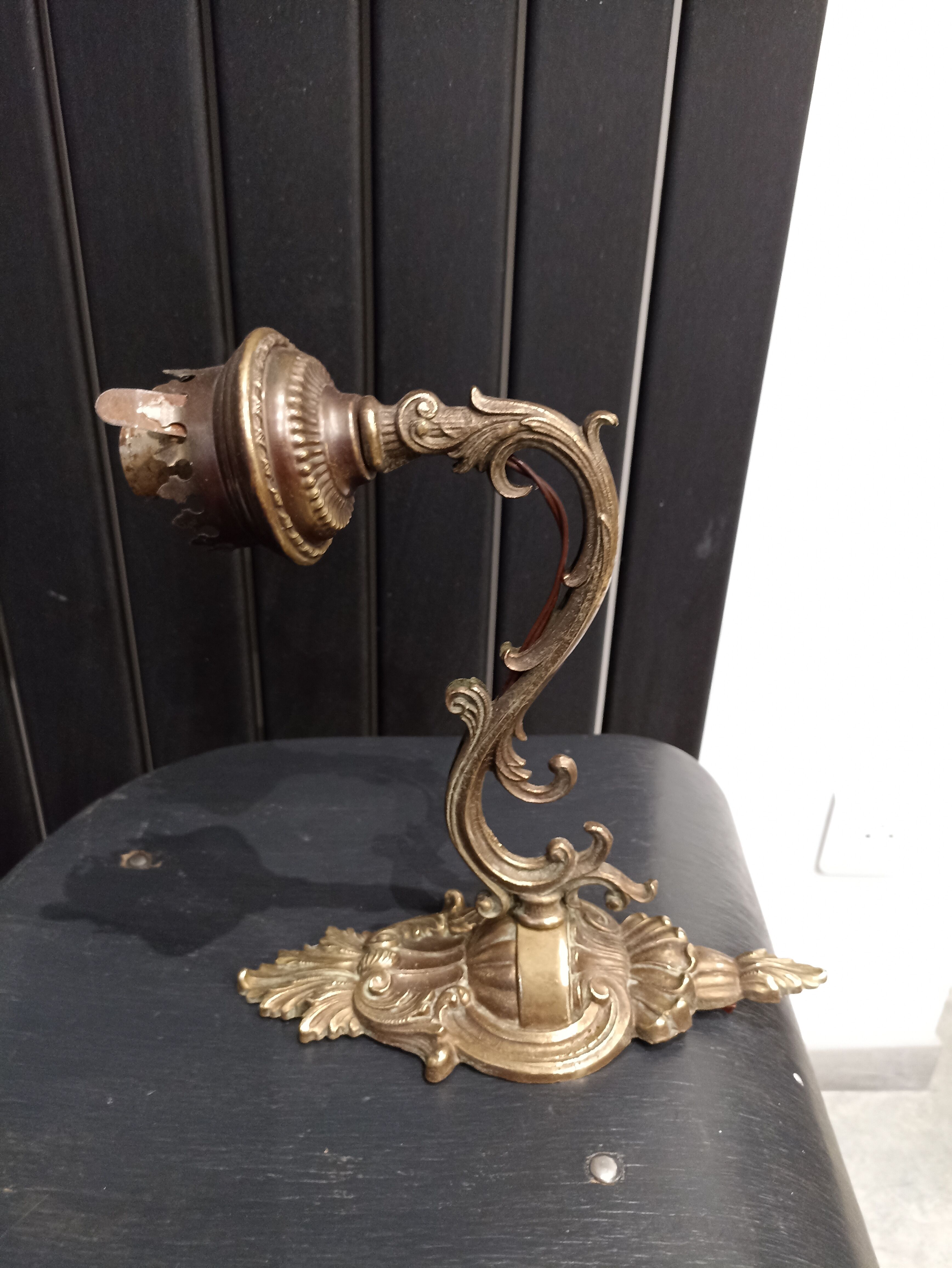 Brass wall light