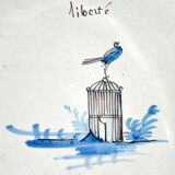 Nevers earthenware bowl with revolutionary decoration, 18th century