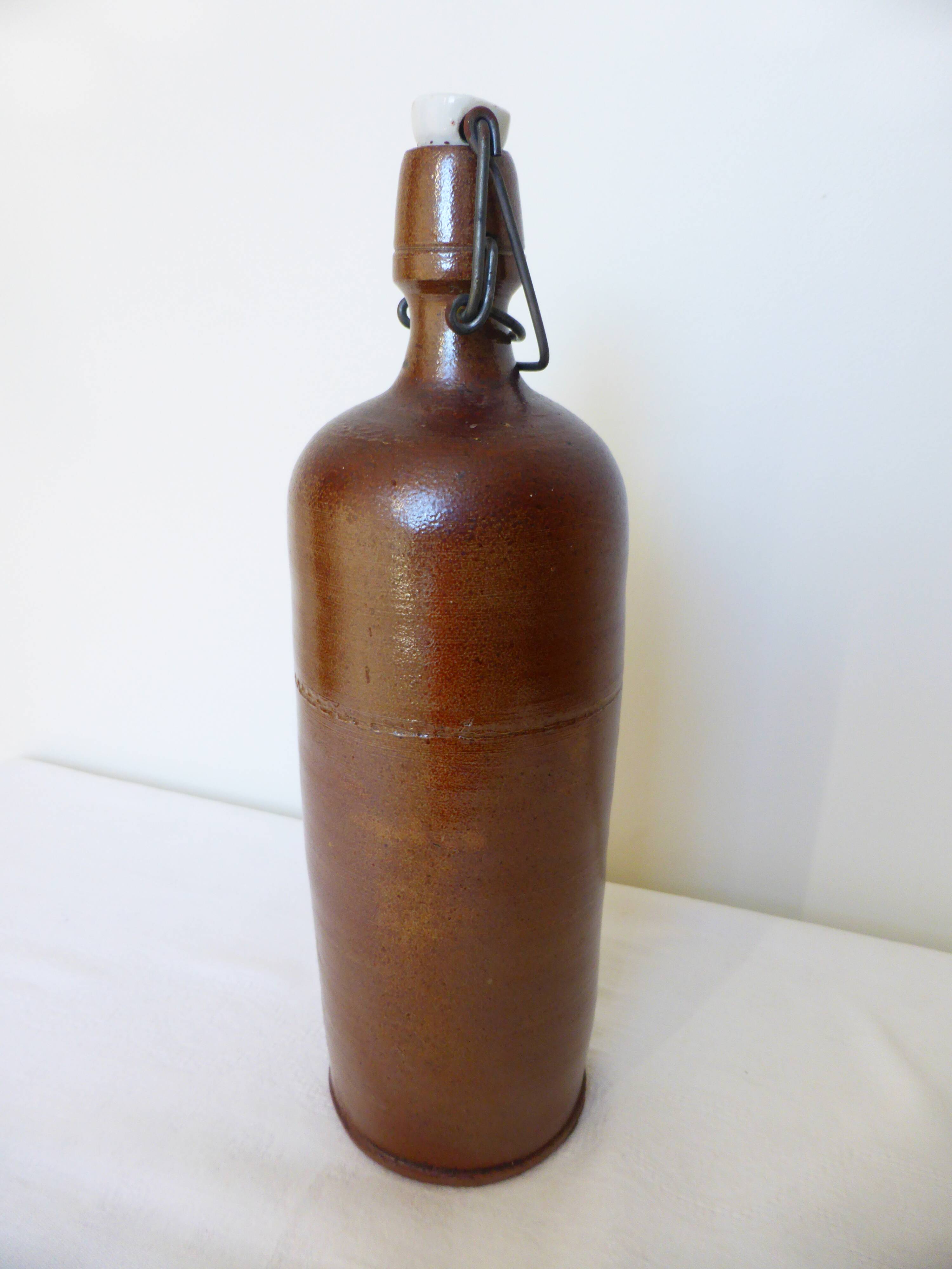 Vintage glazed stoneware bottle 2106221