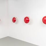 Set of 4 wall lights model 232 design Bruno Gatta, Stilnovo Italy 1960s
