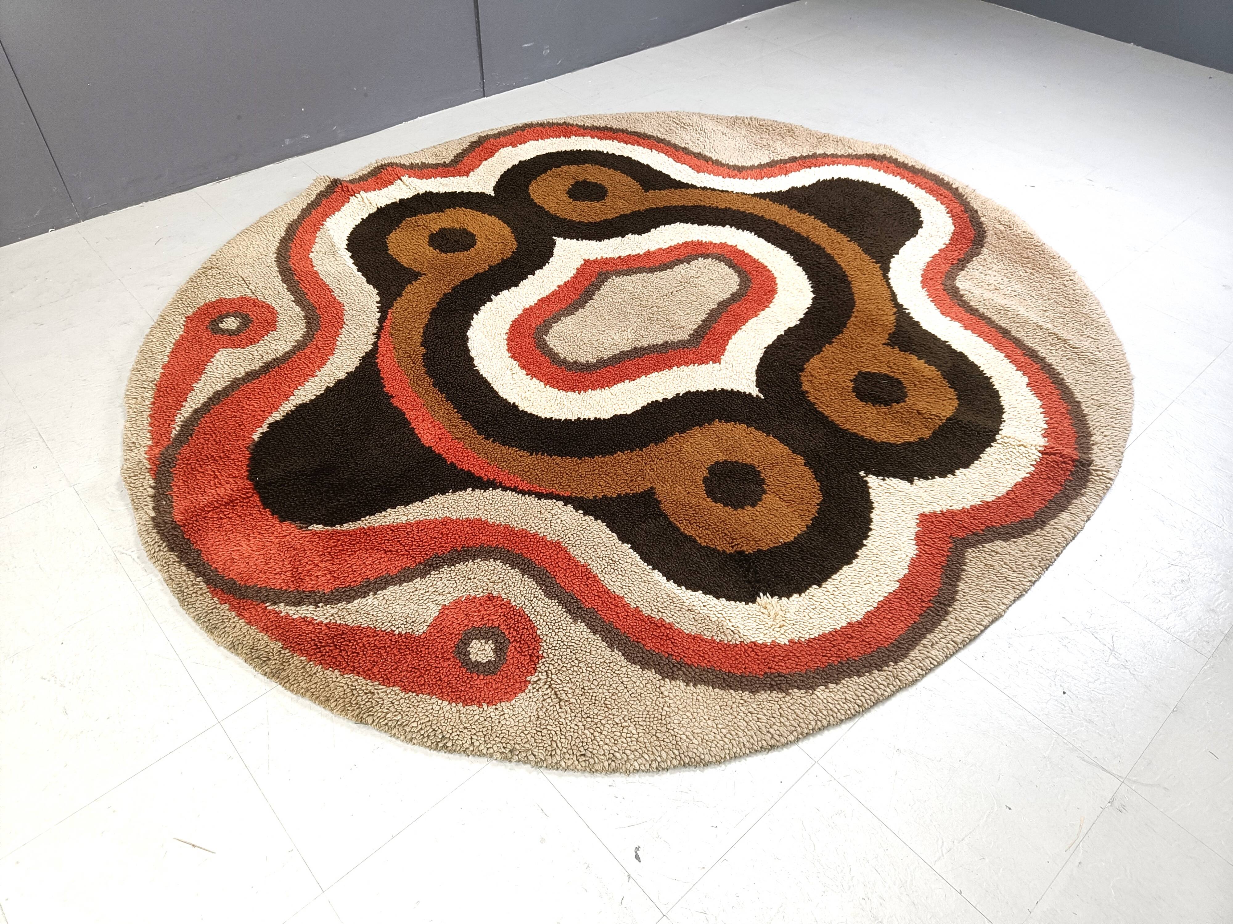 Large modernist rug, 1970s