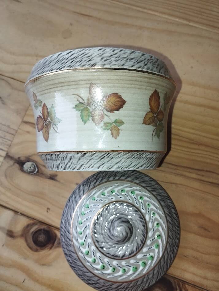 Vintage glazed stoneware bonbonnière by Jacques Breugnot – 1960s/70s