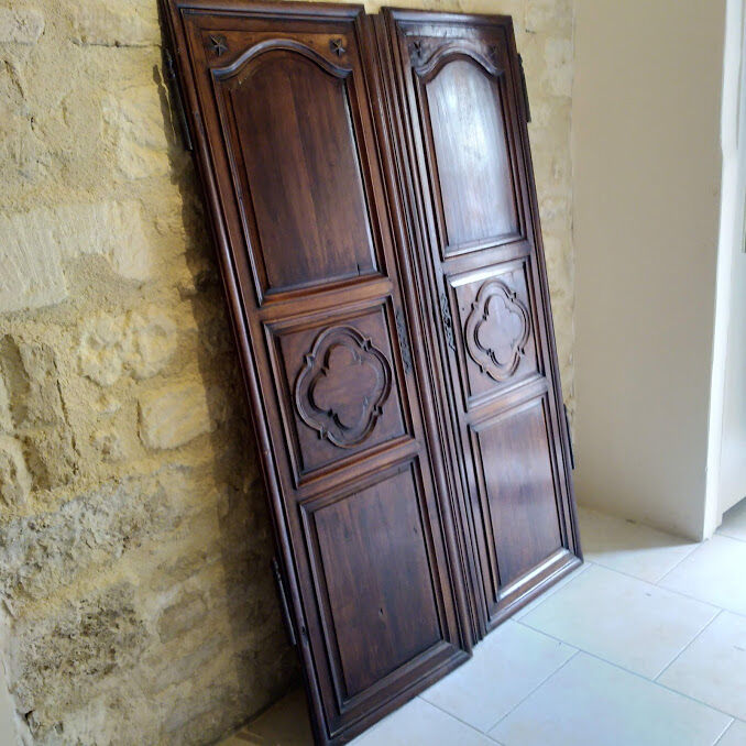 Walnut closet doors