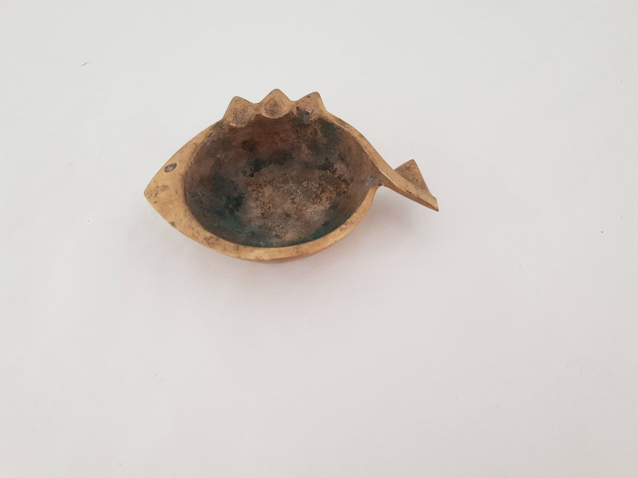 Jacques lauterbach vintage bronze ashtray from the 1960s in the shape of a fish