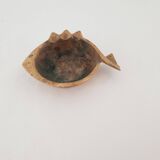 Jacques lauterbach vintage bronze ashtray from the 1960s in the shape of a fish