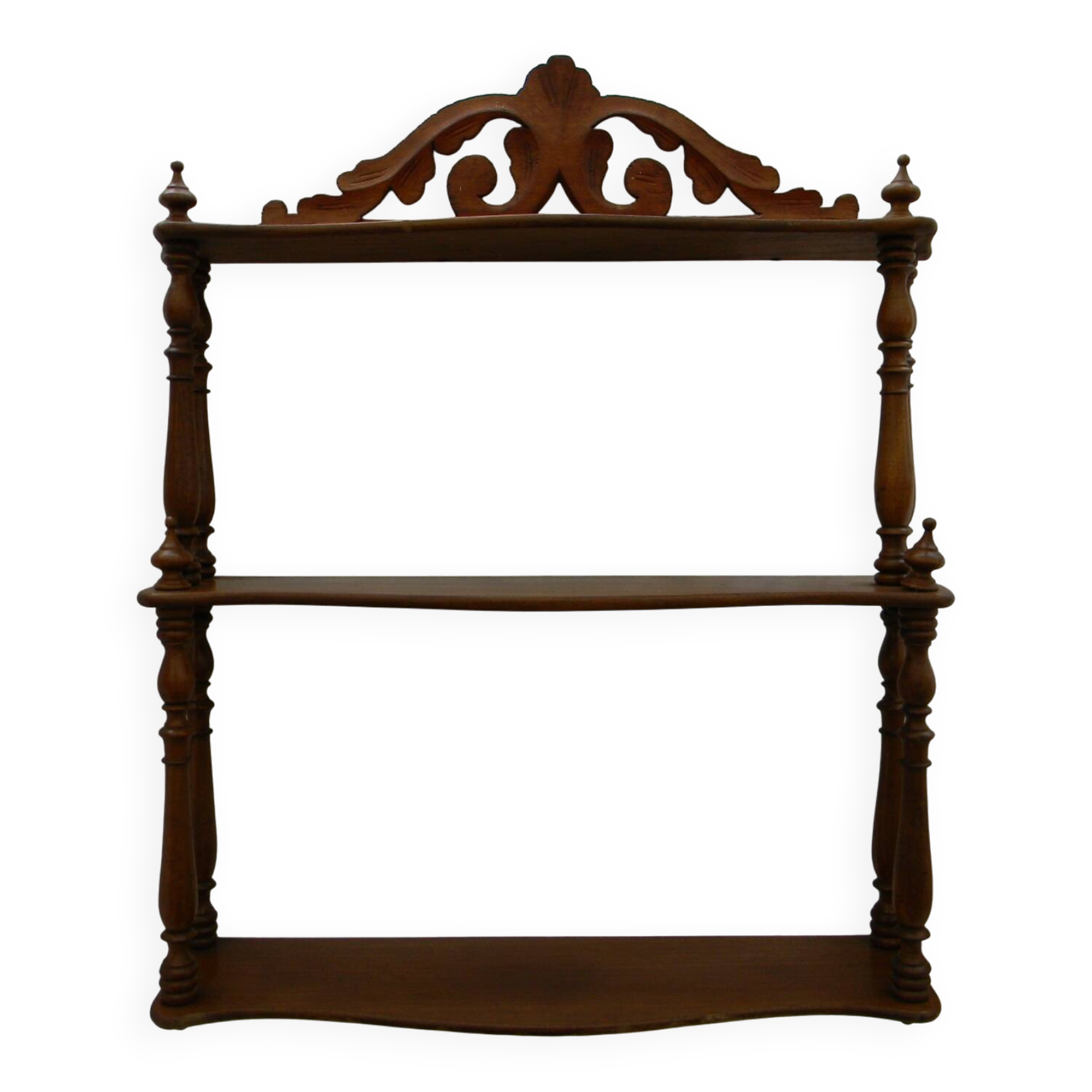 Antique mahogany shelf, 19th century.