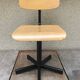 Black metal workshop chair - seated - vintage style adjustable wood file