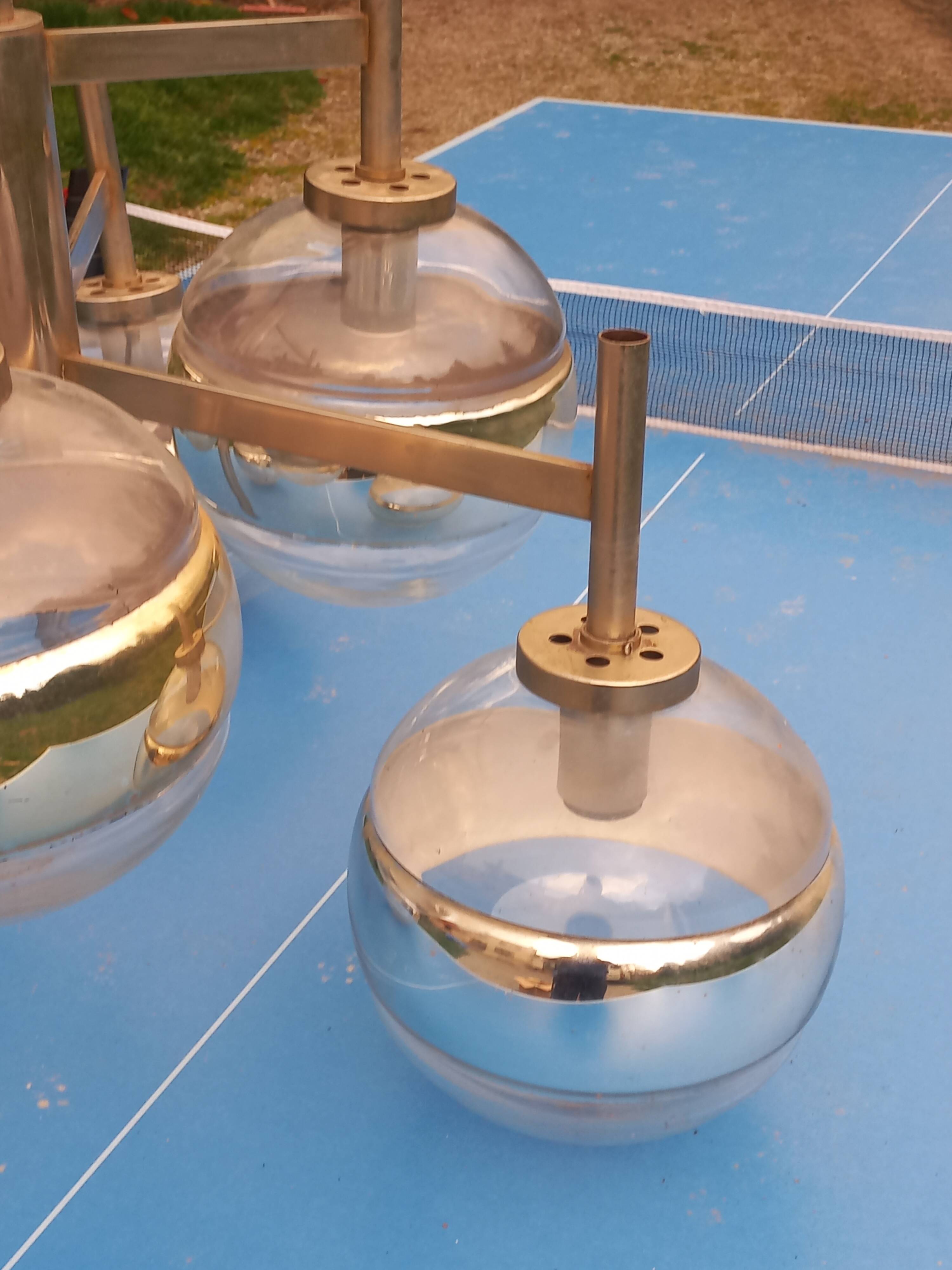 Space age design chandelier from the 70s