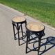 Set of 2 rattan bar stools