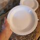 Vintage dessert plates, nesting set by Michel Hamon, Gien Prisunic