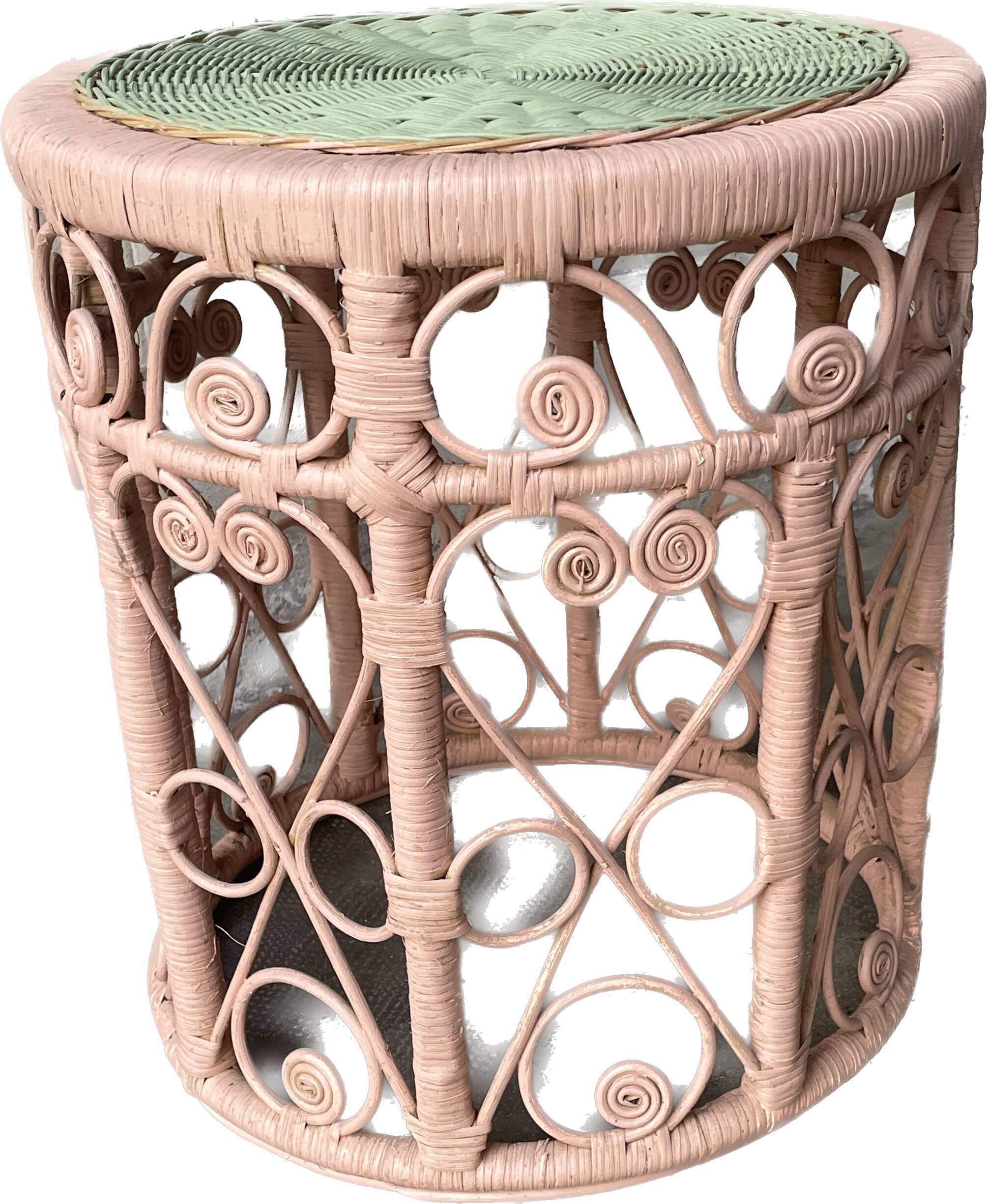 Beautiful rattan coffee table stool, wicker design 70