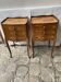 Pair of bedside tables/side tables in Louis XV style marquetry.