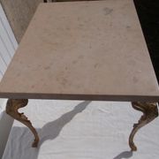 Table d'appoint  marbre fer forgé