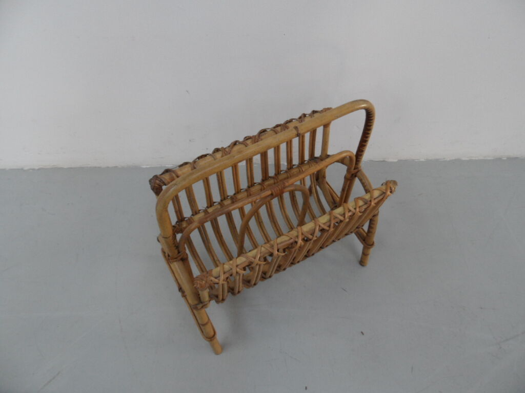 Panier de lecture en bambou vintage