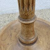 Art Deco tapered floor lamp in solid oak, 1930s-40s