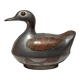 Boite canard bibelot étain/laiton vintage - 1970/1980