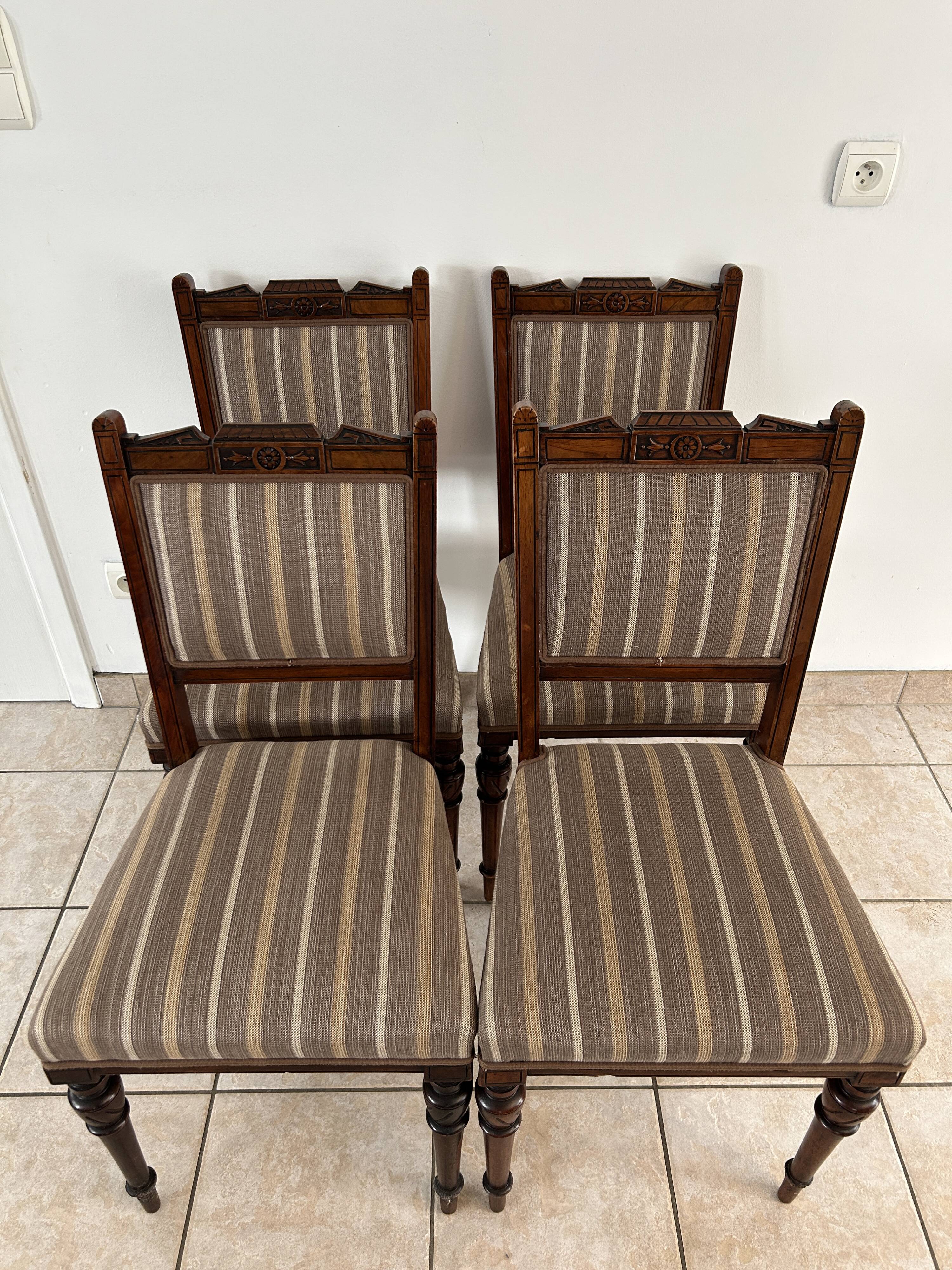 Set of 4 EMPIRE period chairs