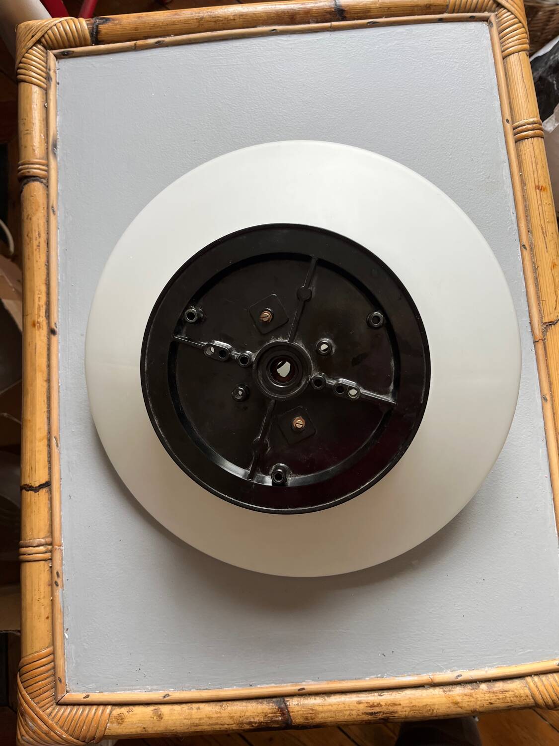 Large circular ceiling light Space Age
