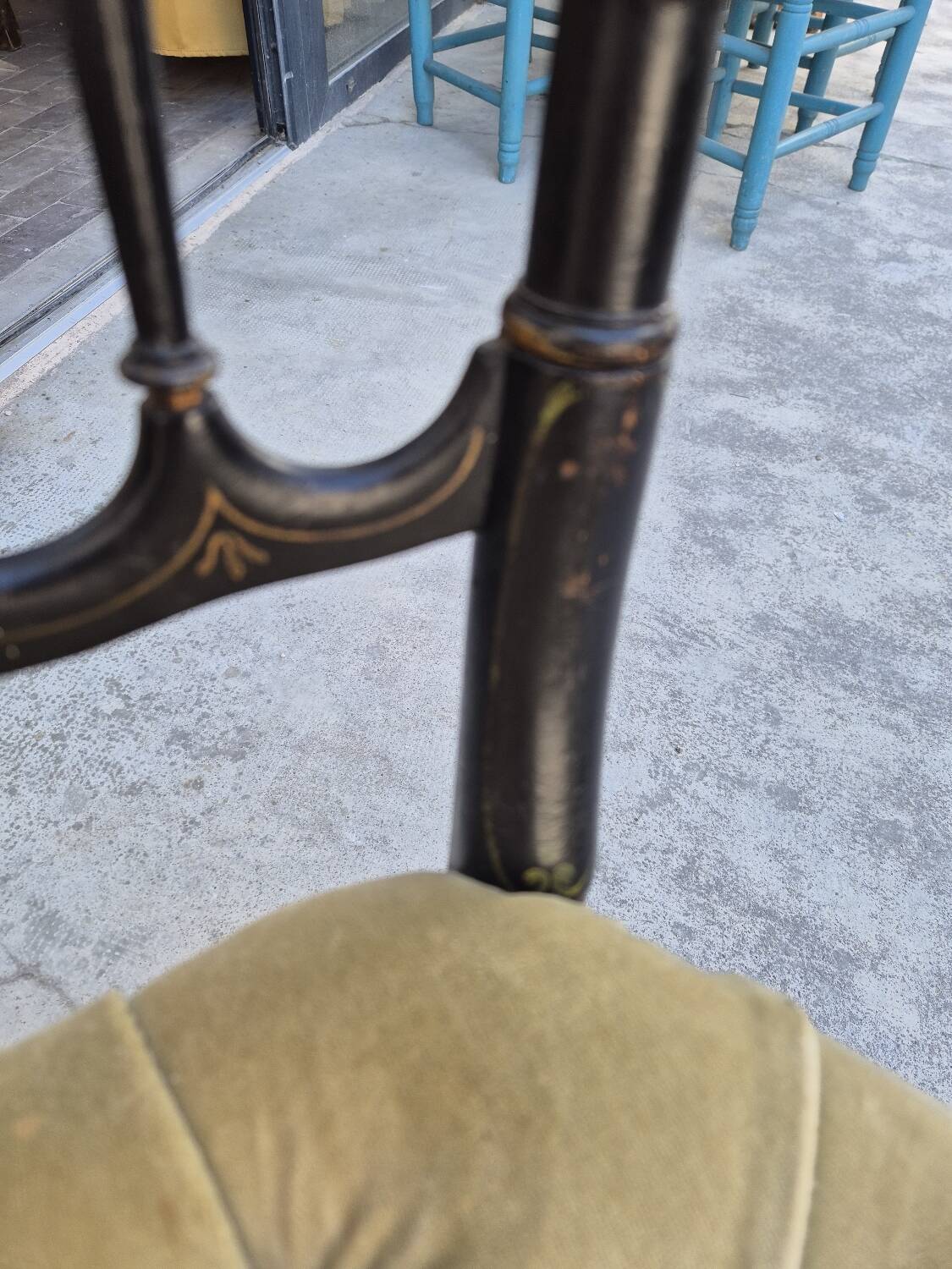 Napoleon III chair in blackened wood, 19th century