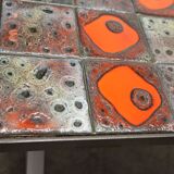 Seventies iron and ceramic coffee table