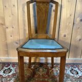 6 Art Deco period chairs in green vinyl