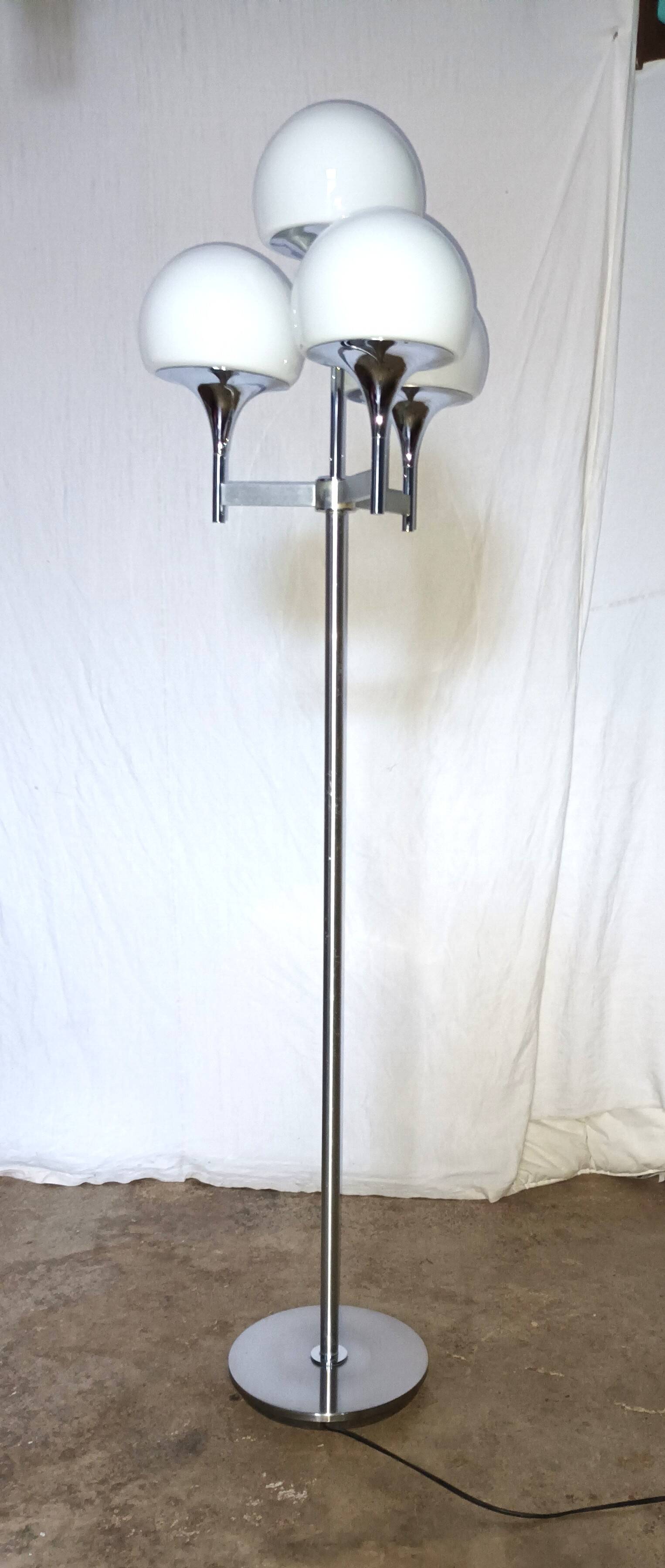 Four-light floor lamp by Gaetano Sciolari, 1970s