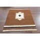 Vintage Turkish Oushak kilim rug handmade in brown 122x150.