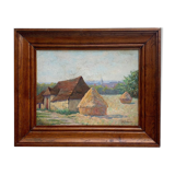 Peinture à l’huile signée Desvouas, 1900
