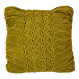 Moss green velvet cushion