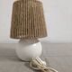 Lampe boule vintage métal et corde de jute