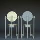 Rare pair of 'Plakhout' Side Chairs by Henk Lampe. 1979