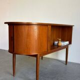 Vintage desk tambour teak