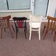 Set of 12 mismatched wooden bistro chairs - vintage