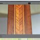 Lampe de table avec incrustations et abat-jour en soie