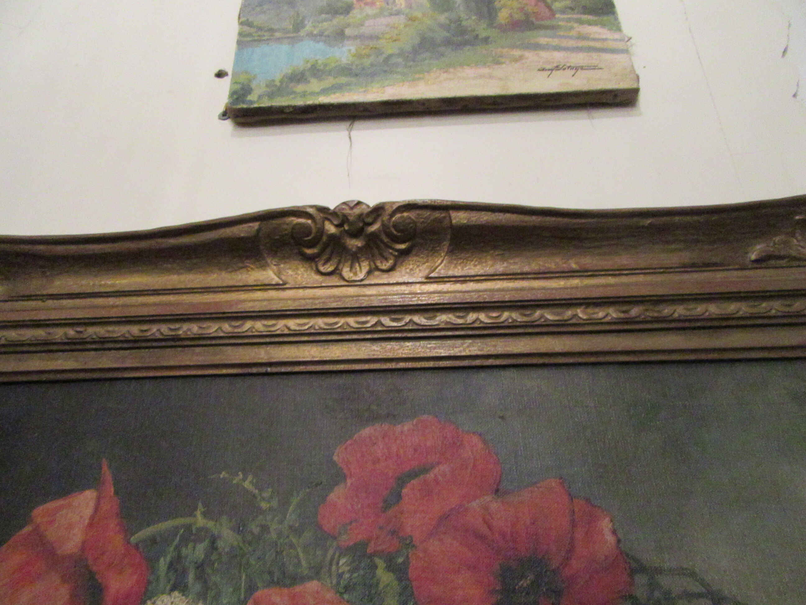 Still life 1950s Bouquet poppies in vase