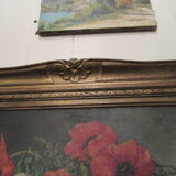 Still life 1950s Bouquet poppies in vase