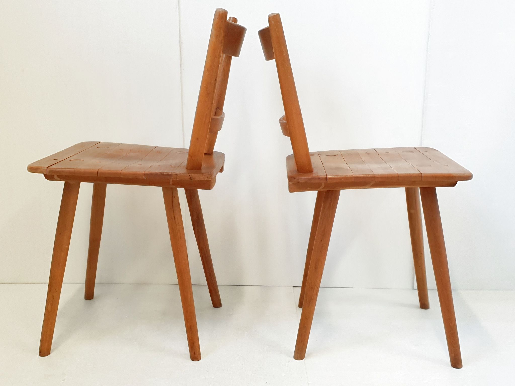 Suite de 3 chaises de Adolf Schneck 1940 vintage