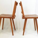 Suite de 3 chaises de Adolf Schneck 1940 vintage