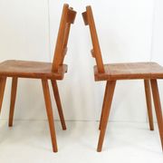 Suite de 3 chaises de Adolf Schneck 1940 vintage