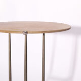 Table d'appoint Cedric Hartman en bronze avec plateau en granit biseauté, États-Unis années 70