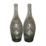 Pair of bottles of the 60s in iridescent glass