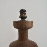 Wooden lamp with fabric shade