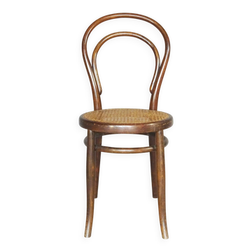 Chaise N° 14 1/2 bistrot par Ungvar, vers 1900, cannage d'origne