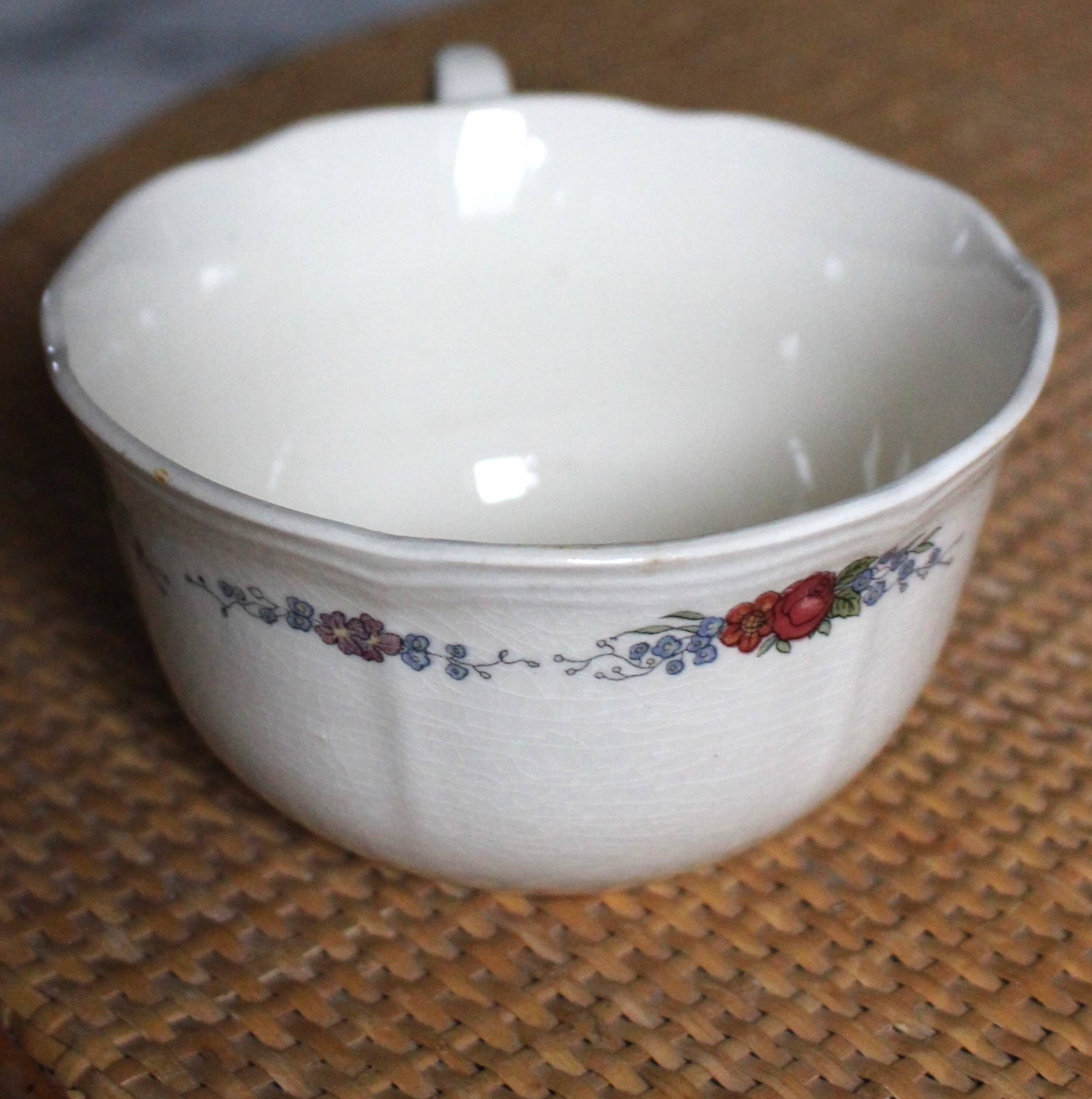 Tasse Faïence Sarreguemines Fleurs Alsace