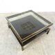 Vintage sliding glass coffee table, 1970s