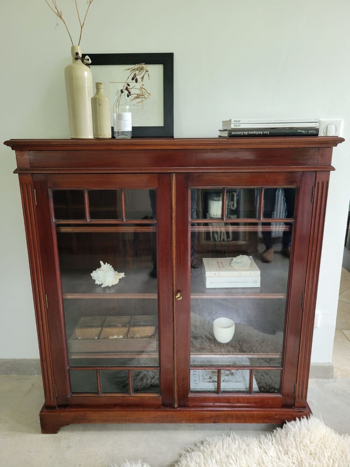 Bibliothèque vitrée vitrine
Anglaise début XXème